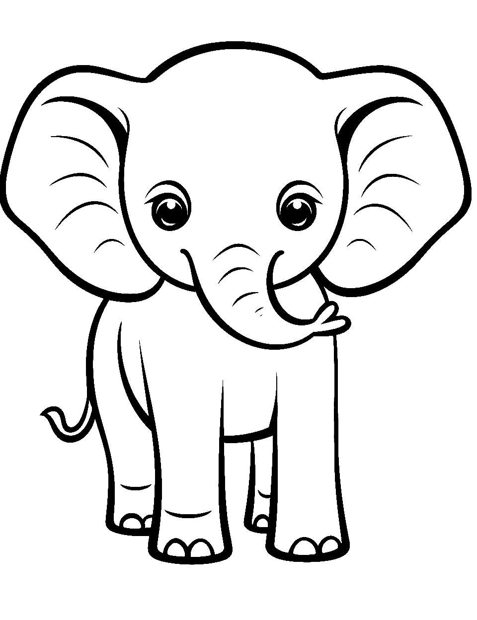 Elephant coloring pages free printable sheets