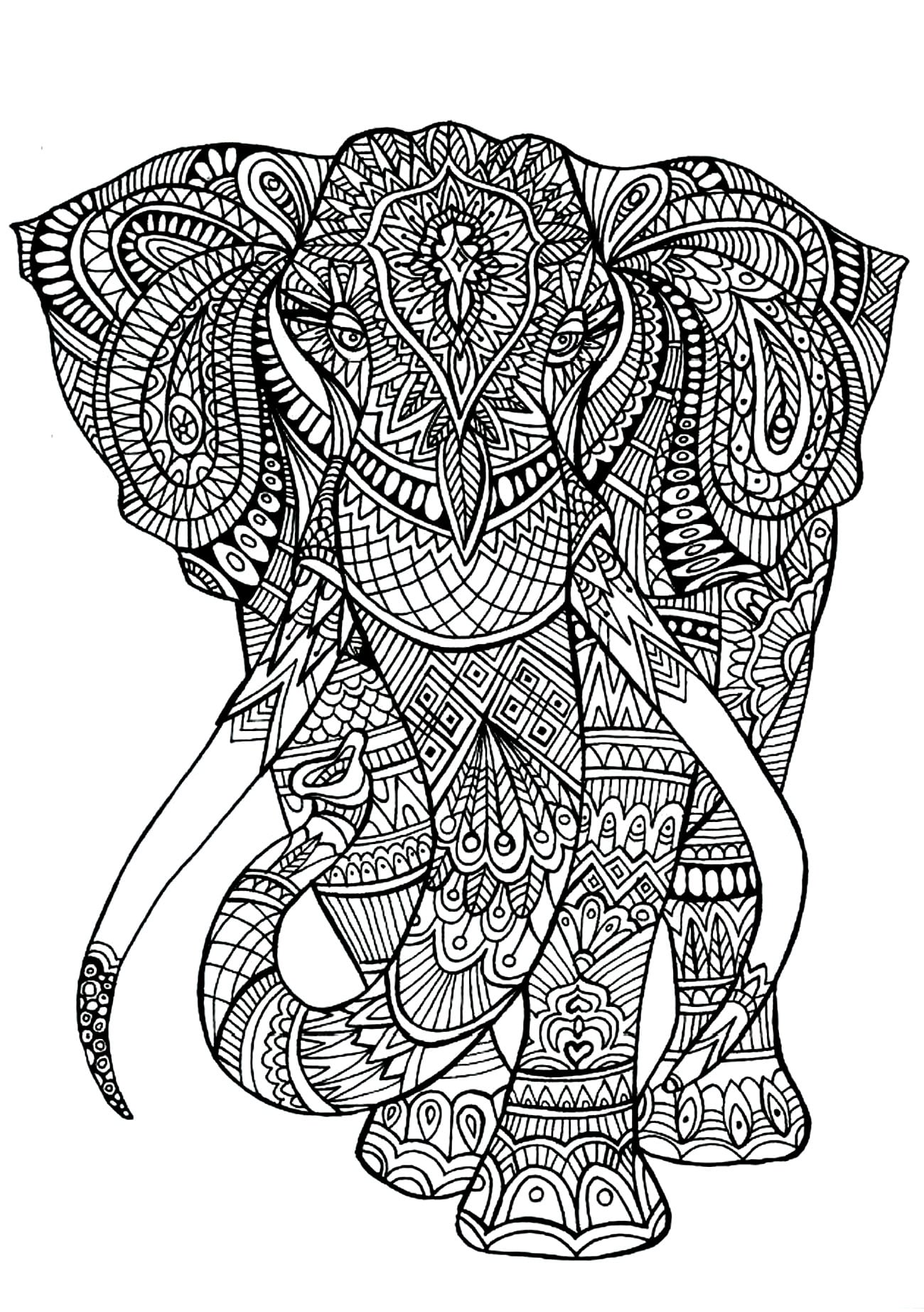 Get the louring page elephant printable adult louring pages that will help you de