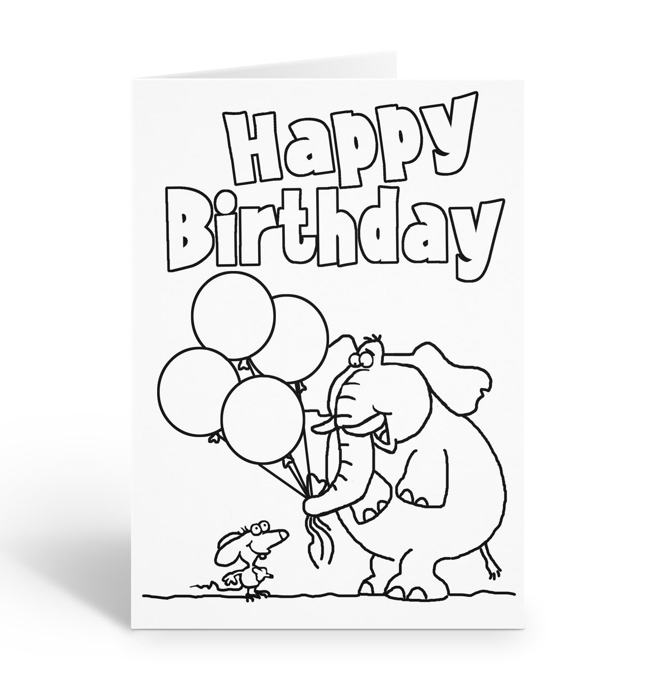 Stonehouse collection cute mouse elephant birthday card set