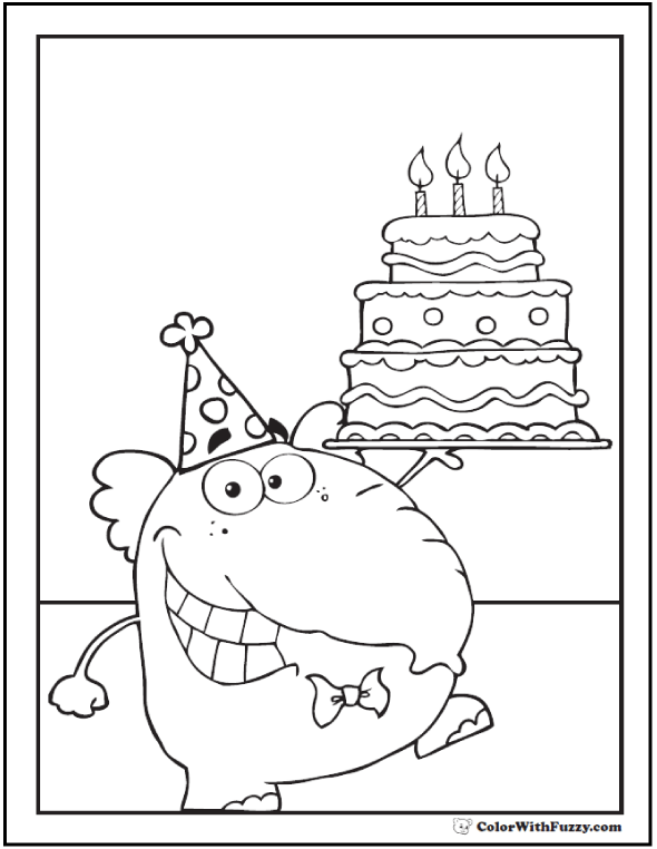 Birthday coloring pages â printable and digital coloring pages