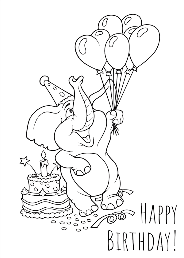 Free printable birthday cards for everyone happy birthday coloring pages coloring birthday cards birthday coloring pages