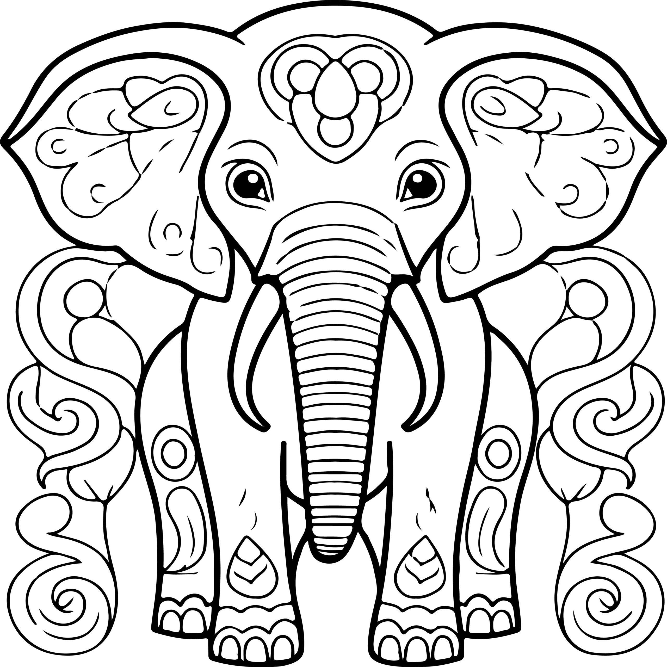 Elephant coloring book for kids adorable elephant coloring book for children made by teachers