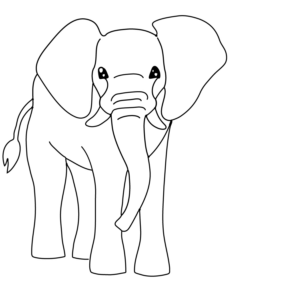 Free printable elephant coloring pages for kids