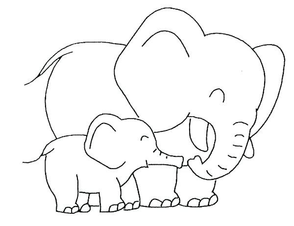 Elephant coloring pages pdf