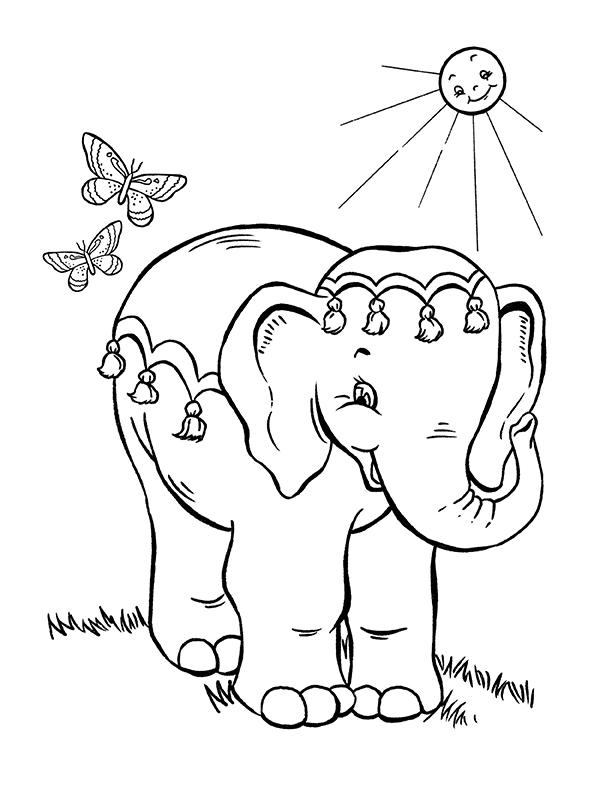 Elephant coloring pages