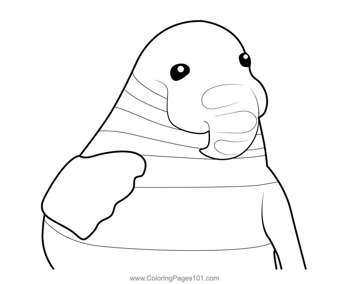 Leon the elephant seal octonauts coloring page for kids