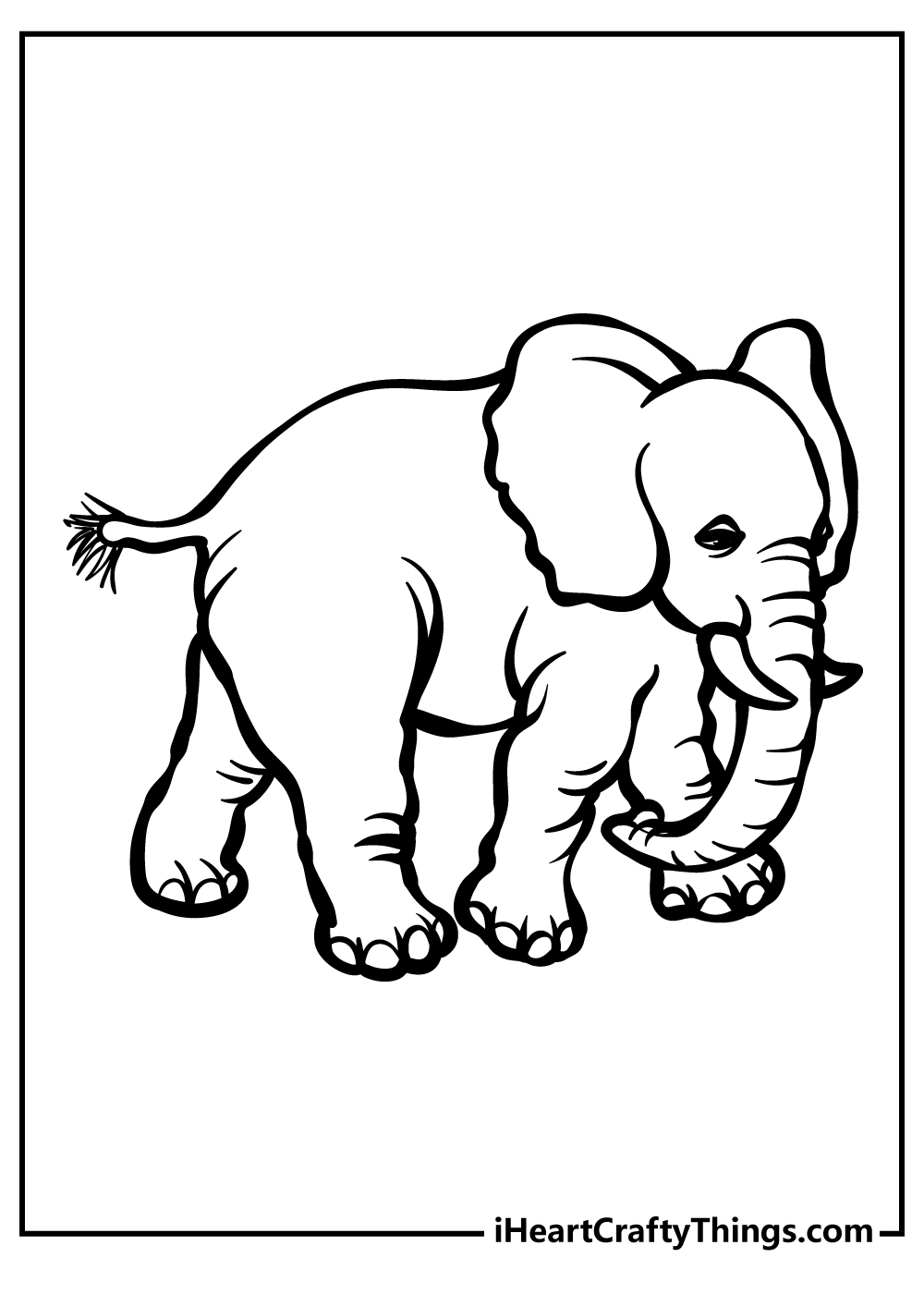 Elephant coloring pages free printables