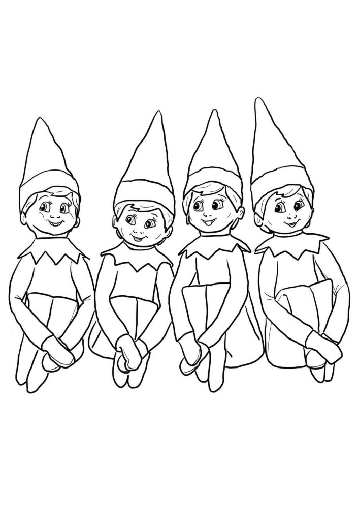 Free printable elf on the shelf coloring pages