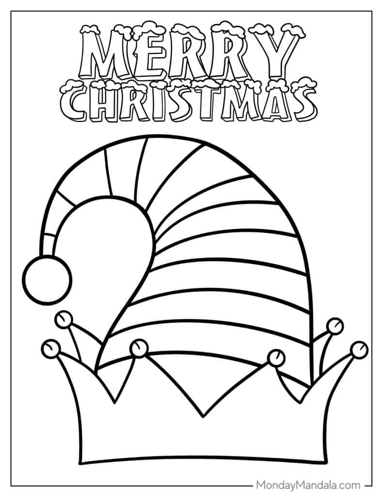 Elf coloring pages free pdf printables