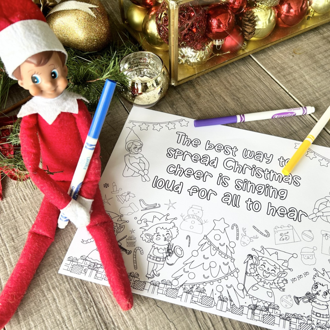 Elf coloring page printable â creative crayons workshop