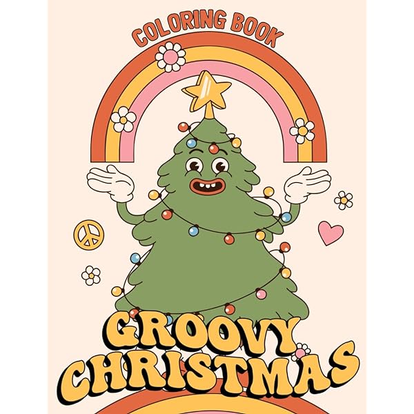 Groovy christmas coloring book dive into retro christmas with playful santa funny elf coloring pages for teens grown ups fun relaxation amin gibson books