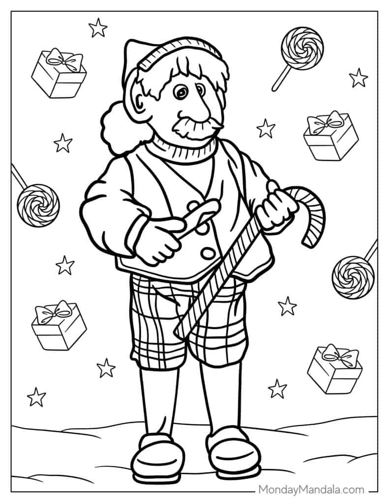 Elf coloring pages free pdf printables