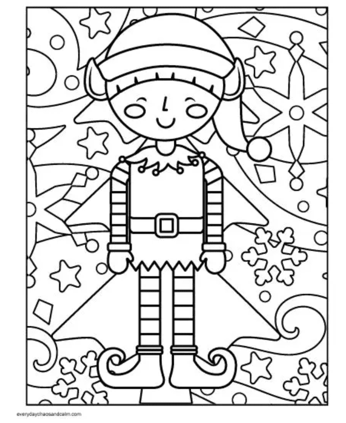 Free printable elf on the shelf coloring pages fun for all ages