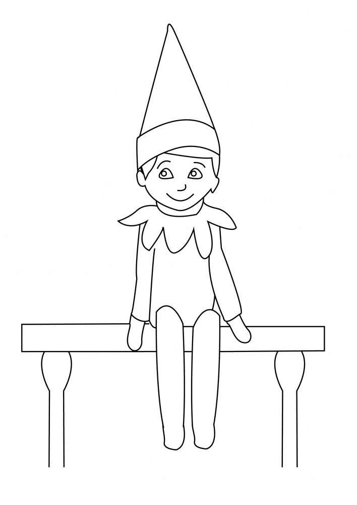 Free printable elf on the shelf coloring pages elf drawings elf fun elf