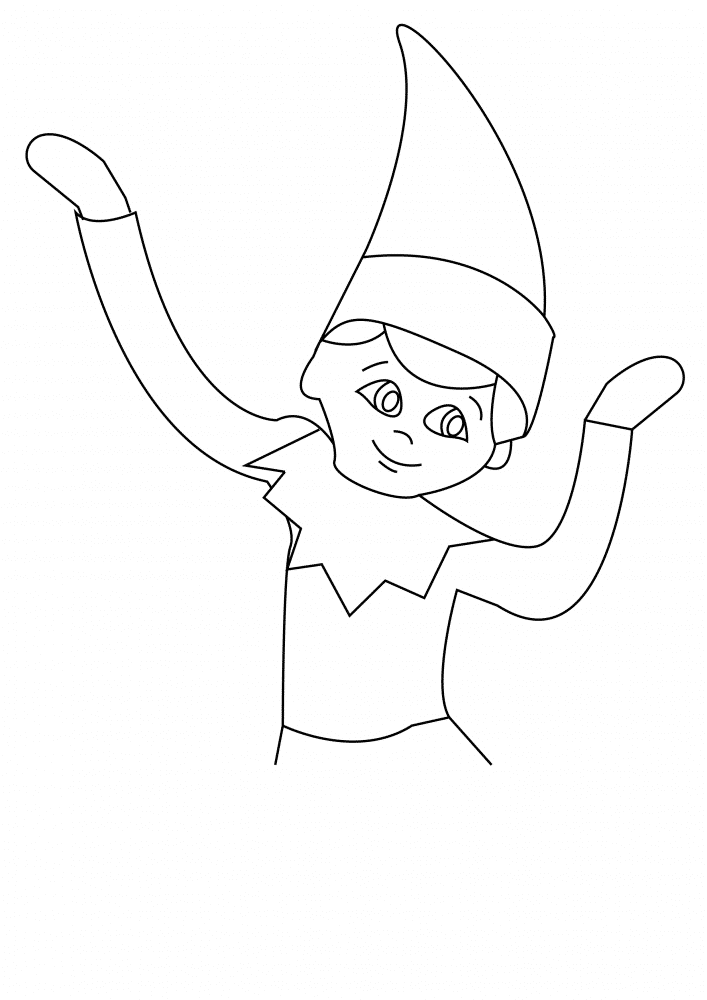 Free printable elf on the shelf coloring pages