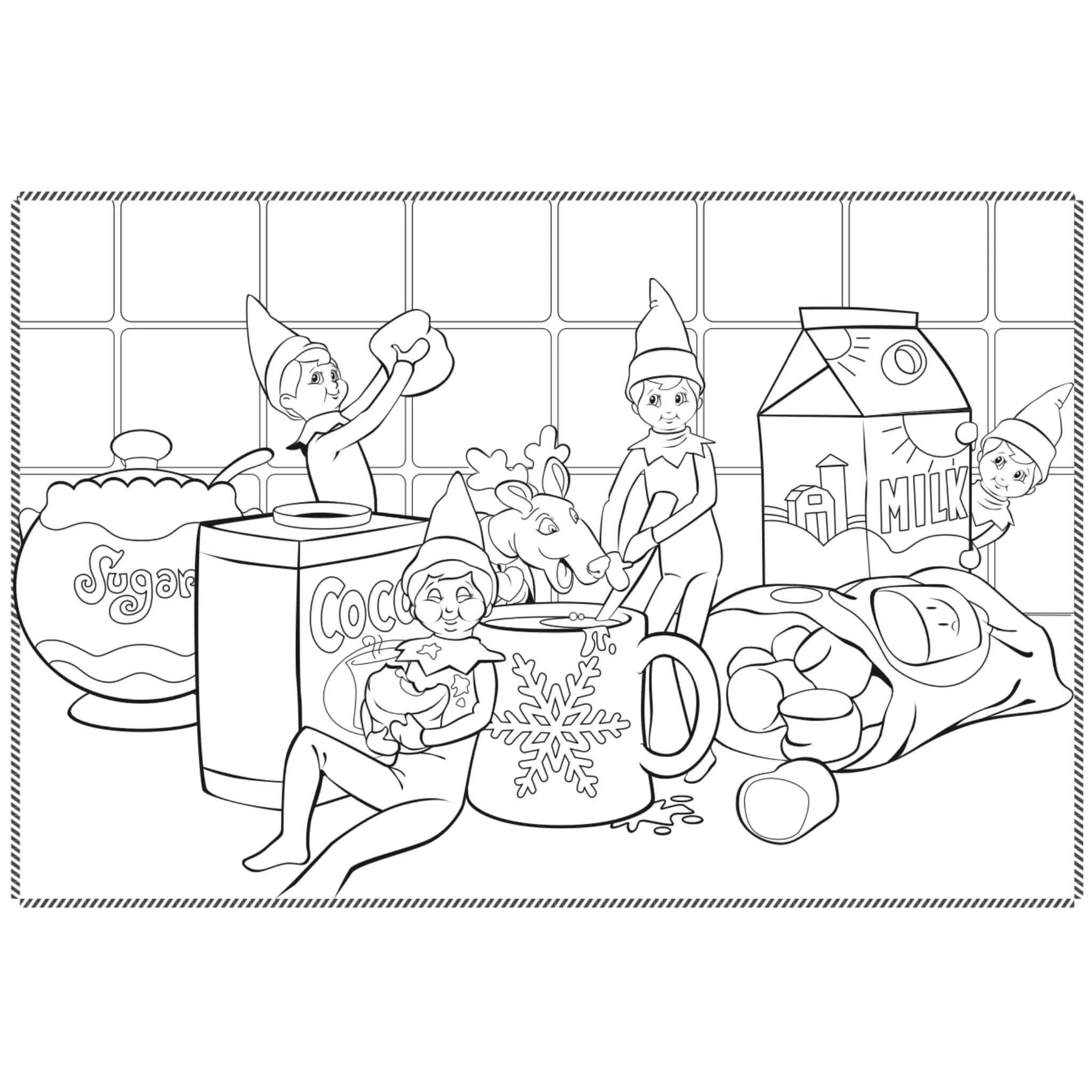 The elf on the shelf jumbo colouring book