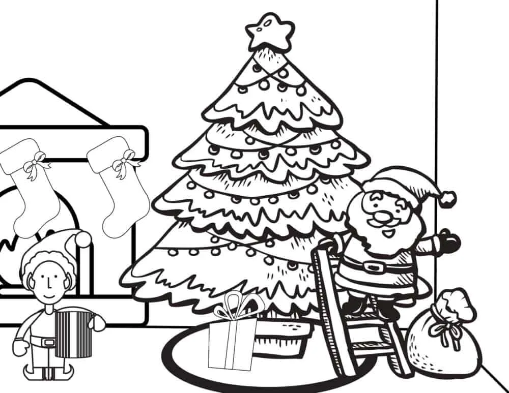 Elf coloring pages