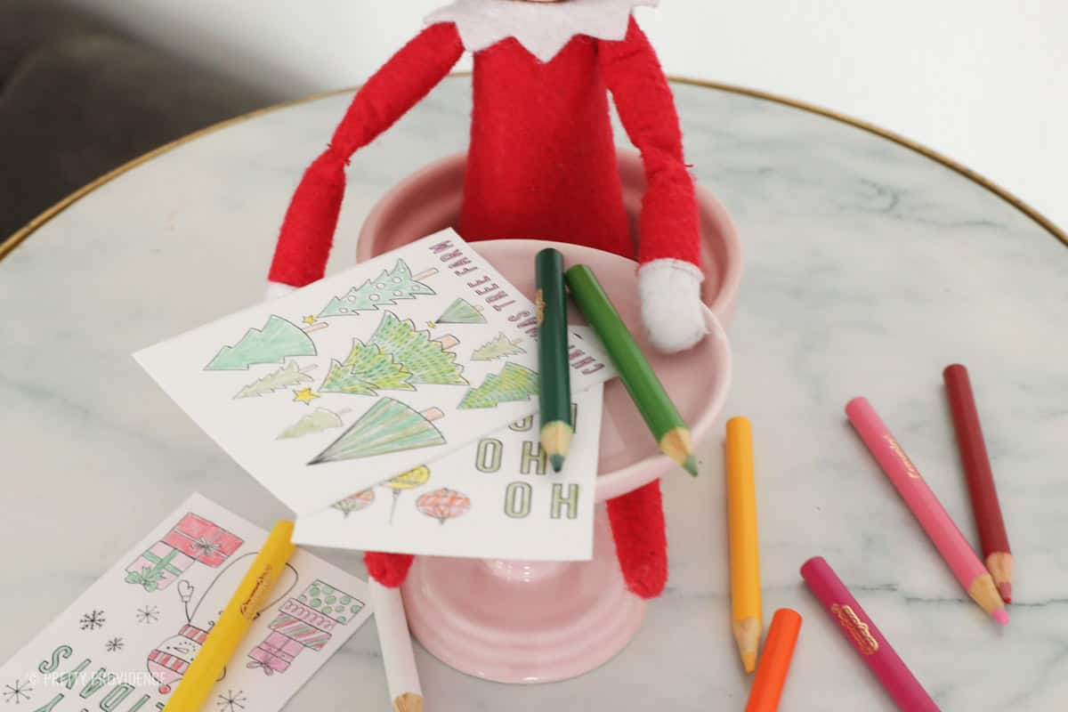 Elf on the shelf coloring pages