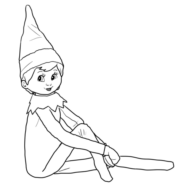 Elf on the shelf coloring pages