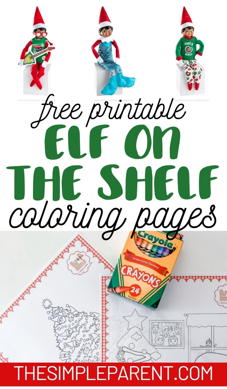 Elf on the shelf coloring pages free printables â the simple parent