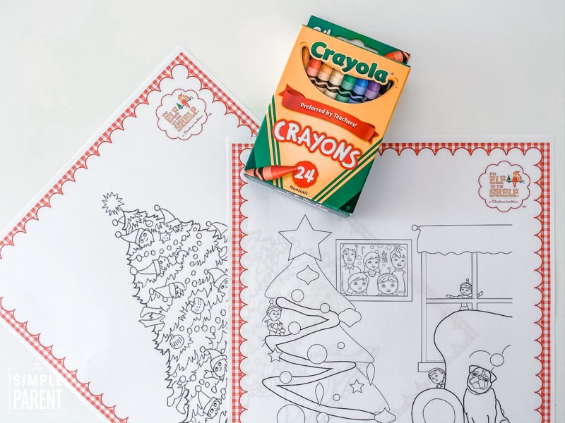 Elf on the shelf coloring pages free printables â the simple parent