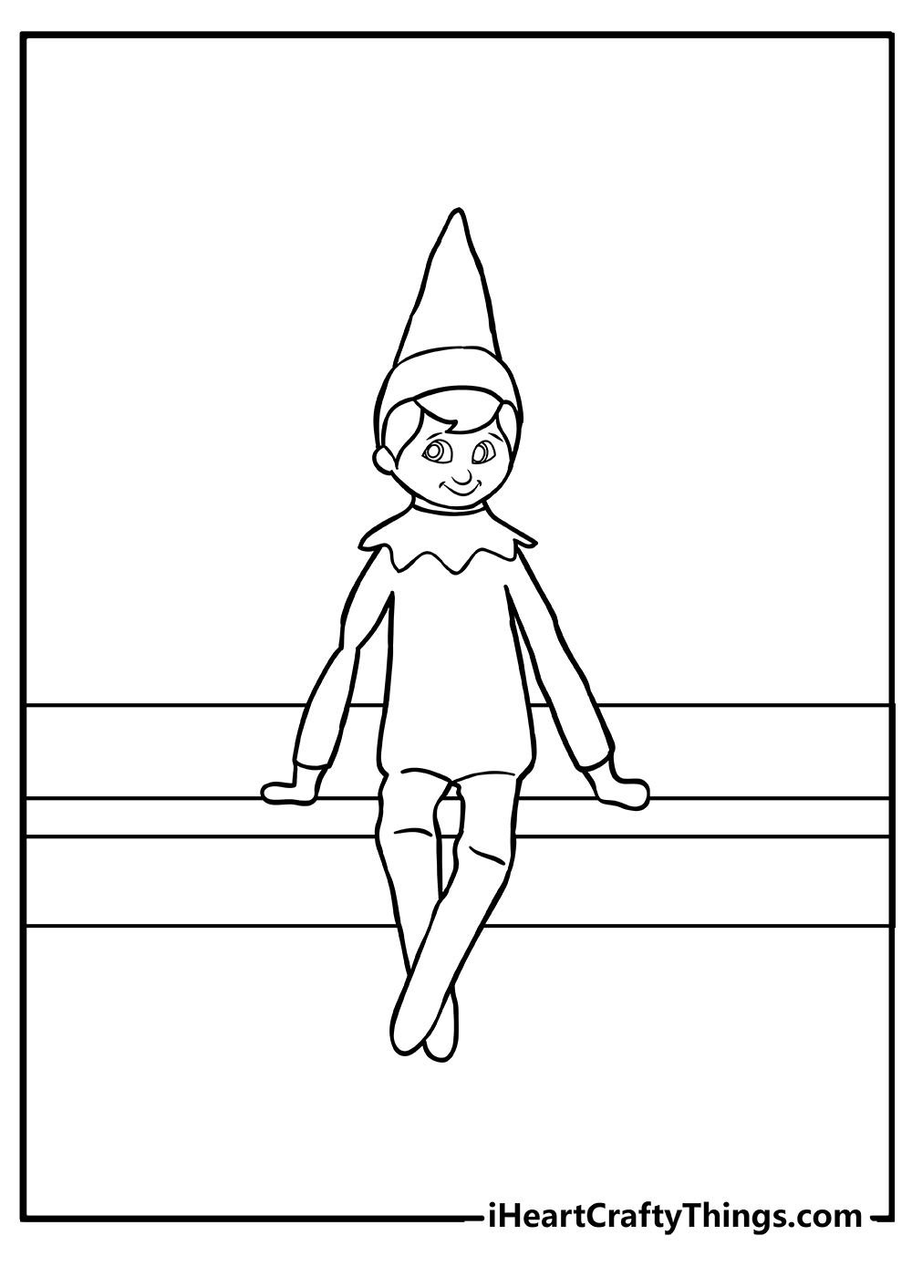 Free printable elf on the shelf coloring pages for kids