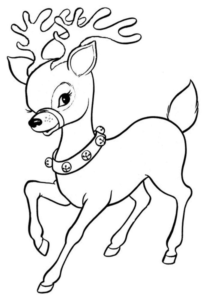 Free printable reindeer coloring pages