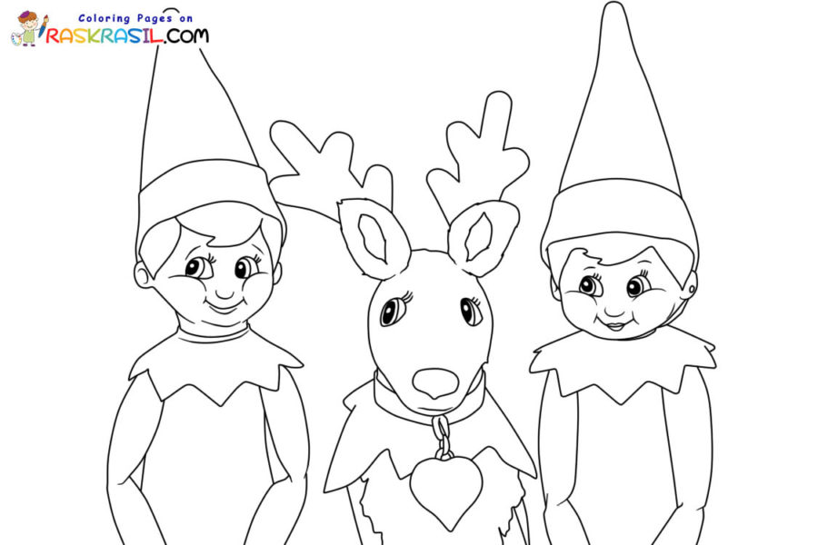 Elf pets coloring pages to print