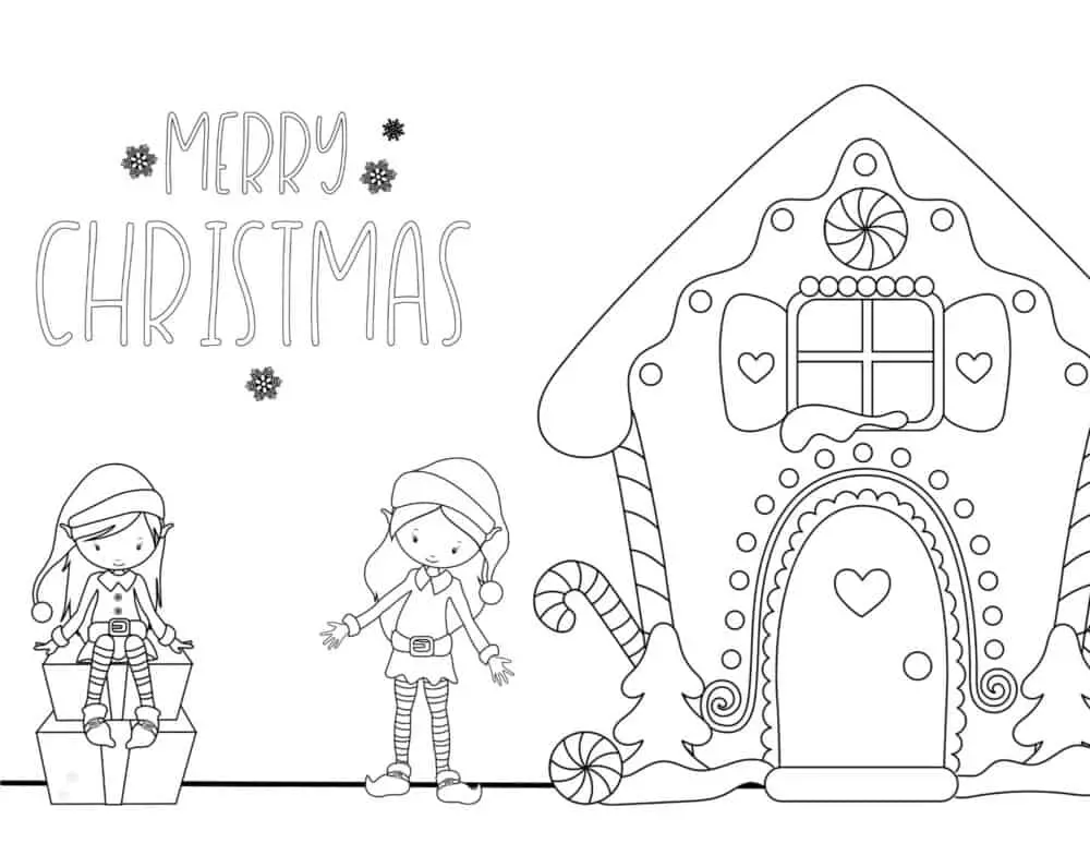 Elf coloring pages