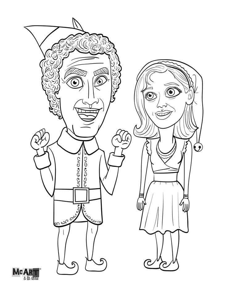 Coloring pages coloring pages buddy the elf christmas coloring pages
