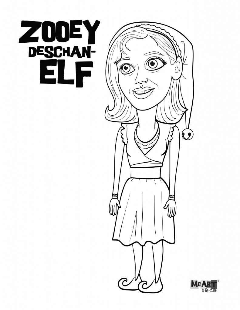 Buddy the elf jovie coloring pages â