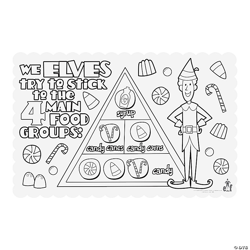 Color your own elf placemats