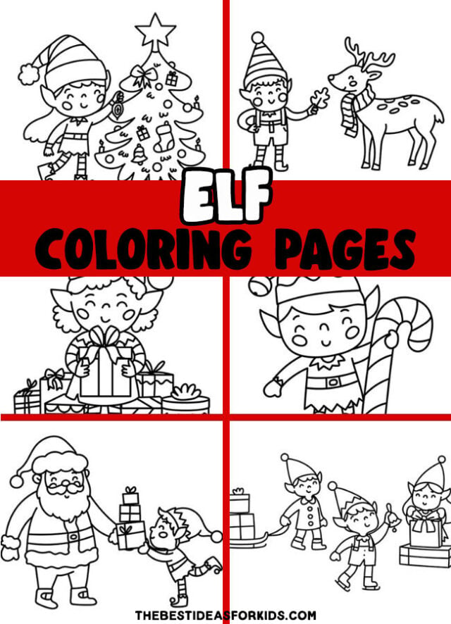 Elf coloring pages free printables