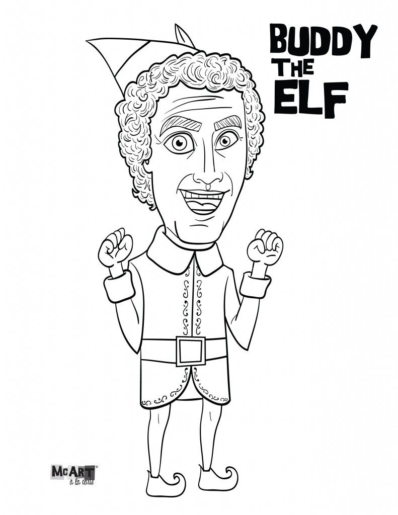 Buddy the elf jovie coloring pages coloring pages christmas coloring pages elf movie