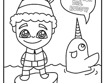 Buddy the elf coloring page