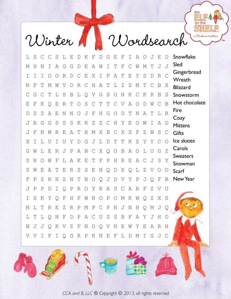 The elf on the shelfelf word search elf on the shelf worksheets elf on the shelf winter words