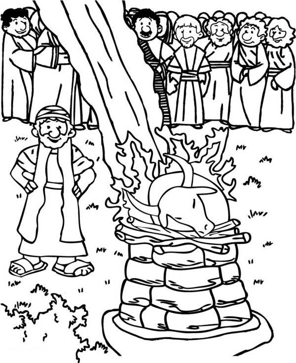 Elijah and the prophets of baal coloring pages coloring sun bible coloring pages bible crafts bible coloring
