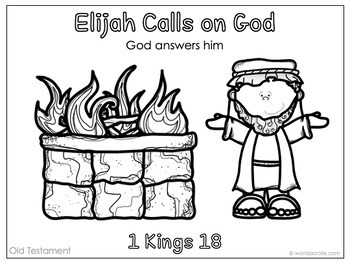 Bible coloring pages elijah and the prophets of baal by worldskoolie