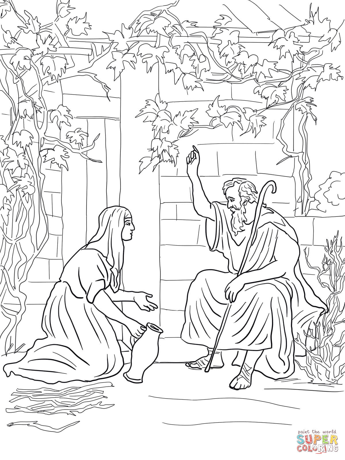 Elijah and the widow of zarephath coloring page free printable coloring pages