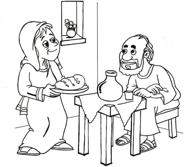 Elijah and the widow coloring page elijah and the widow bible coloring pages bible story crafts