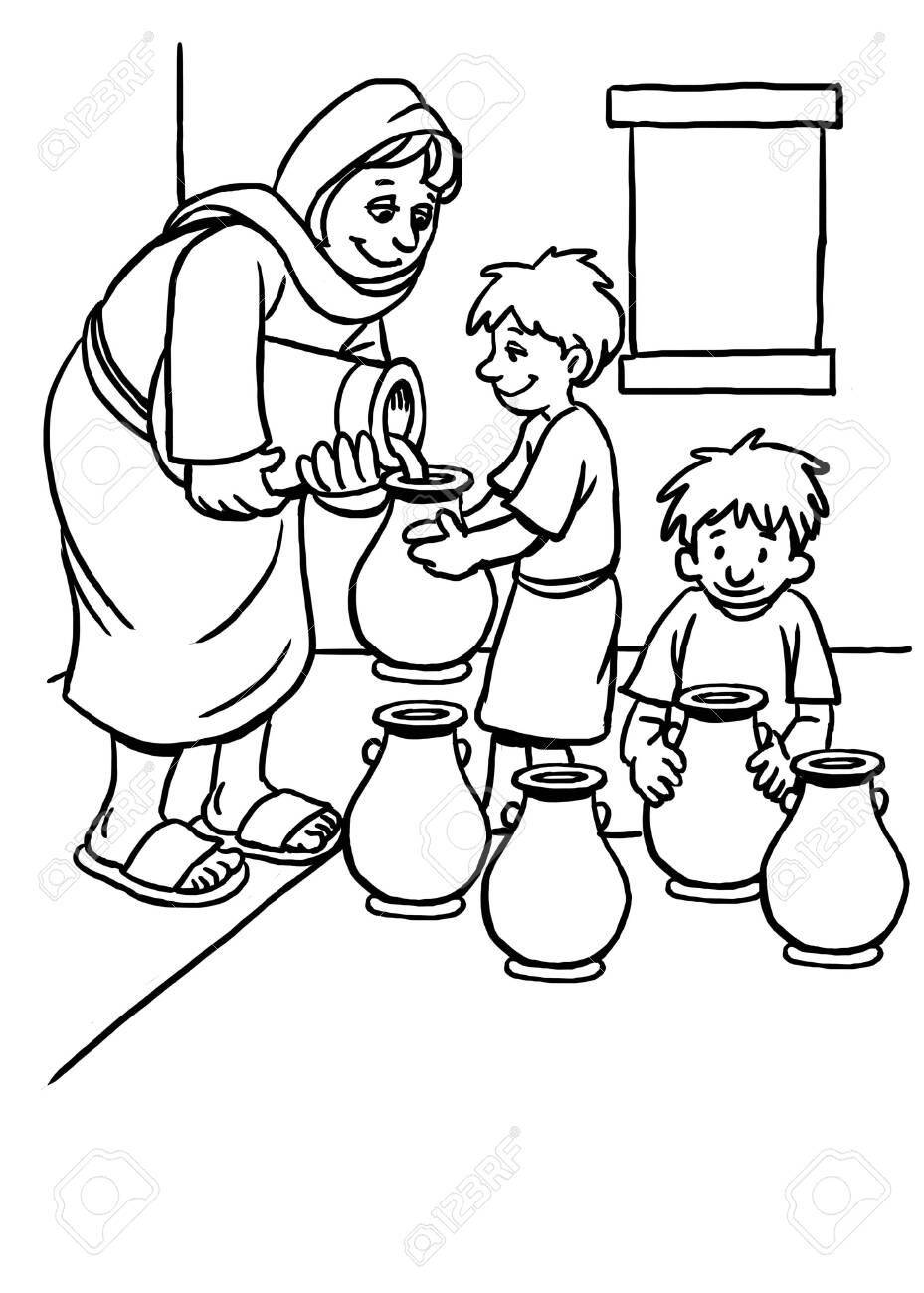 Coloring page of widows oil stock photo picture and royalty free image image