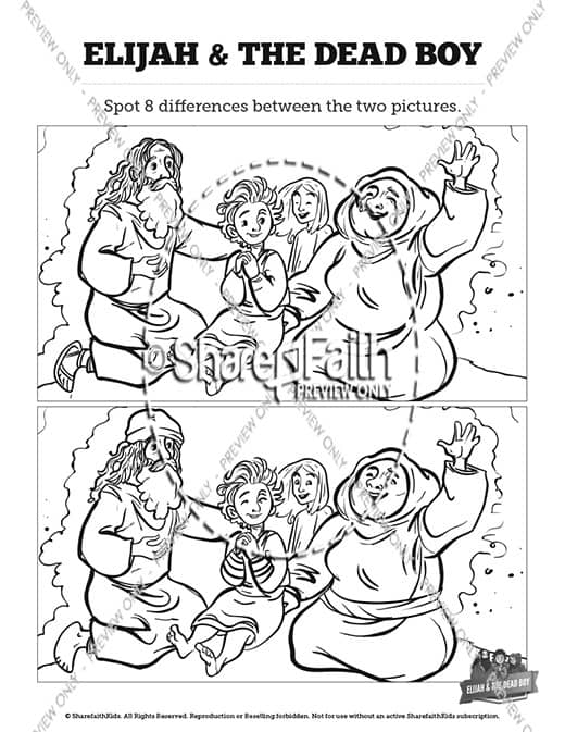Kings elijah and the widow sunday school coloring pages â