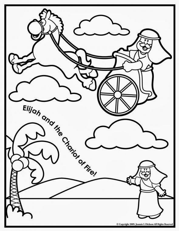 Elijah and the chariot of fire coloring page sunday school coloring pages sunday school kids sunday school crafts