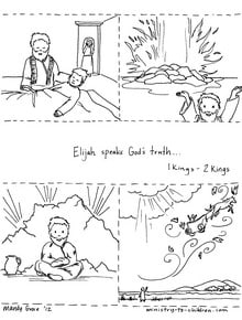 Story of elijah coloring page