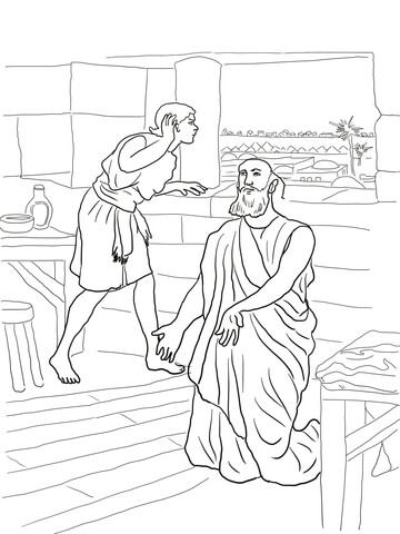 Elisha and his servant coloring page free printable coloring pages