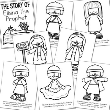 Elisha the prophet bible story posters sunday school bible unit activity