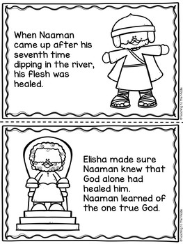 Elisha and naaman coloring book bible story naaman miracles leprosy