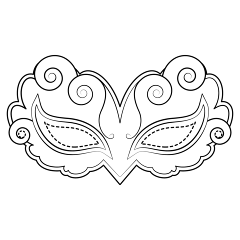 Elizabethan mask coloring page free printable coloring pages