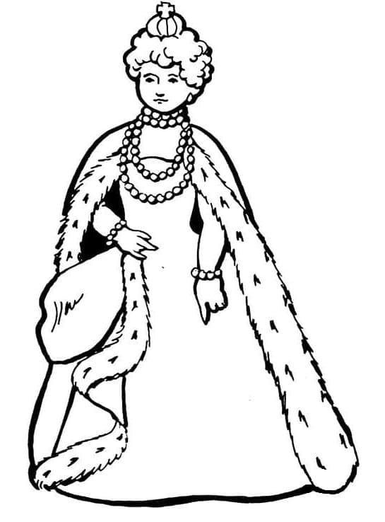 Print queen coloring page