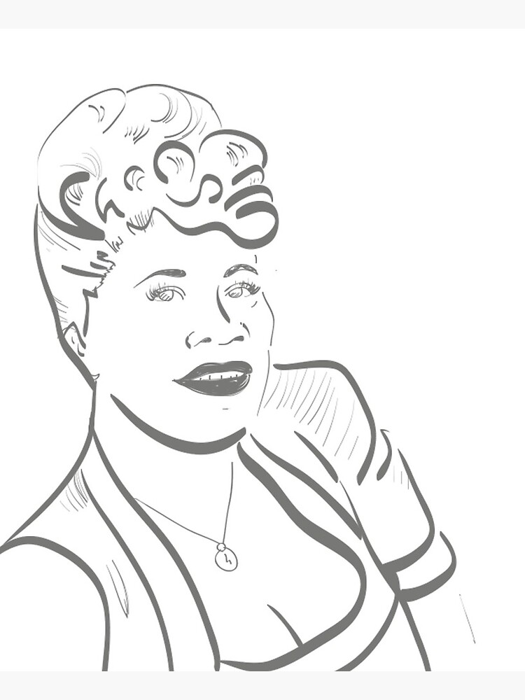 Ella fitzgerald line art greeting card for sale by ellapraisner